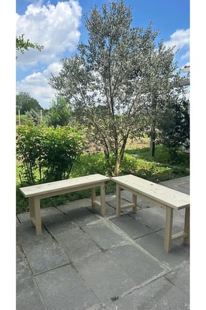 Naturel Ahşap Ladin MODERN Bench Tabure (30x70)