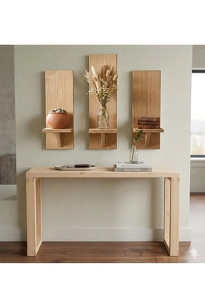 Naturel Ahşap Ladin Casual Dresuar