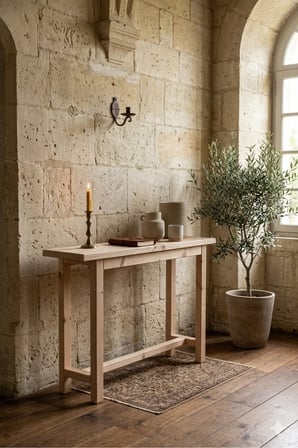 Naturel Ahşap Ladin Modern Dresuar