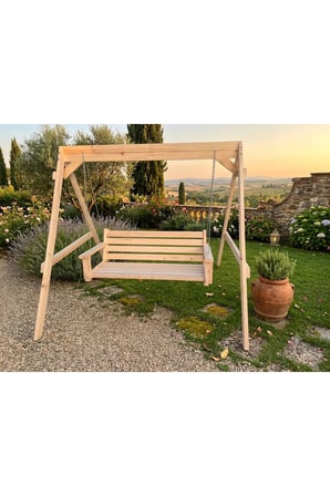 Natural Ağaç Ladin Salıncak Geniş Ölçülü
