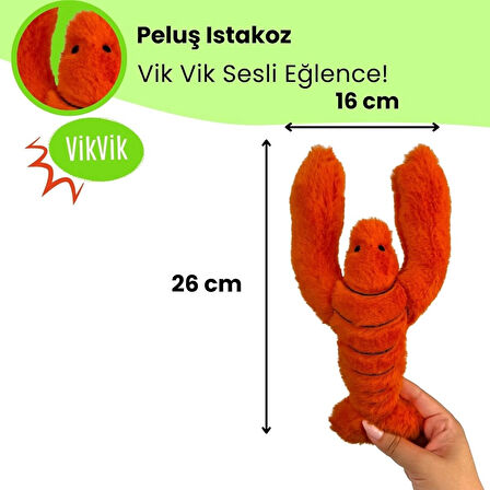 Havhav Vik Vik Sesli Istakoz Peluş Köpek Oyuncağı