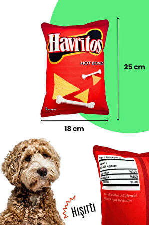 Havhav Havritos Peluş Cips Hışırtı Sesli Köpek Oyuncağı 