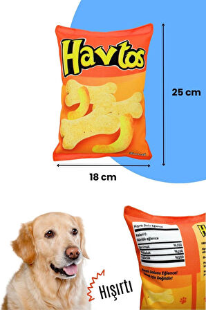 Havhav Havtos Peluş Cips Hışırtı Sesli Köpek Oyuncağı 