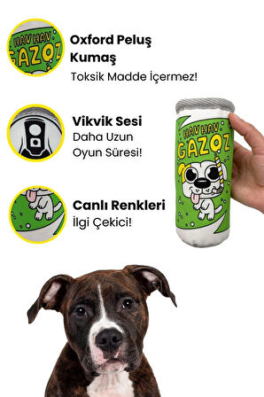 Havhav Yeşil Renkli Gazoz Peluş Kutu İçecek Köpek Oyuncağı 