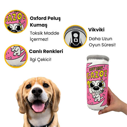 Havhav Pembe Renkli Gazoz Peluş Kutu İçecek Köpek Oyuncağı