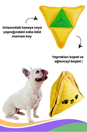 Piramit Köpek Mama Saklama Topu Köpek Için Koklama Oyunu Stres Giderici Kokla Bul Köpek Oyuncağı