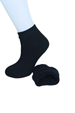 Kışlık Kadın 4 Adet Havlu Polar Kışlık Çorap Bilek Boy -20c Kadar Isı Koruma