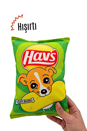 Havhav Hav's Peluş Cips Hışırtı Sesli Köpek Oyuncağı 