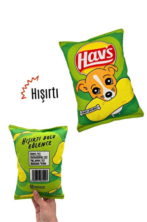 Havhav Hav's Peluş Cips Hışırtı Sesli Köpek Oyuncağı 