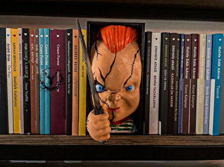 hayatvesanat Chucky Kitaplık Figürü / Kitap Tutucu