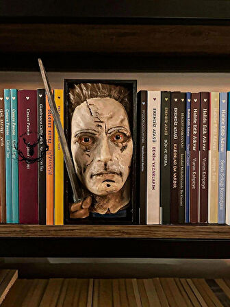 hayatvesanat Cadılar Bayramı / Michael Myers / Kitaplık Figürü / Kitap Tutucu