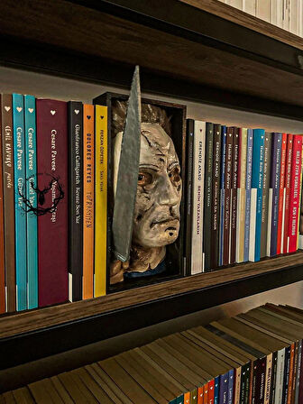 hayatvesanat Cadılar Bayramı / Michael Myers / Kitaplık Figürü / Kitap Tutucu
