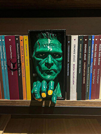 hayatvesanat Frankenstein / Kitaplık Figürü / Kitap Tutucu