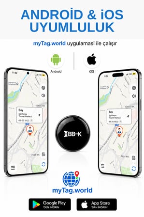  Hbb-k Tag Ios & Android Uyumlu Airtag Akıllı Gps Takip Cihazı