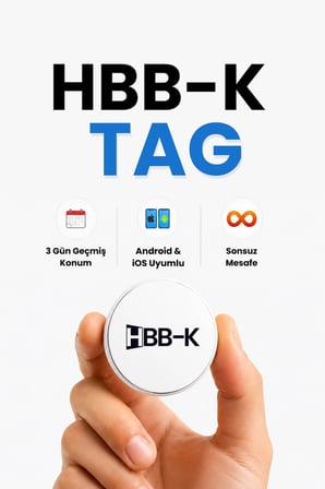 HBB-K Tag  Ios & Android Uyumlu Airtag Akıllı Gps Takip Cihazı(Beyaz)