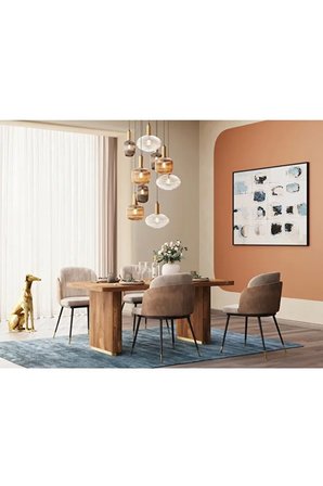 Mylights Demet Habek Masaüstü Dokuzlu 9lu Cam Sarkıt Modern Şık Salon Avize Otel Avm Restaurant Ofis