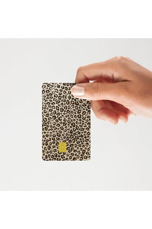 Aşko Kuşko Yeni Kahverengi Leopar Desen Kart Kaplama Sticker ( Yüksek Kalite )