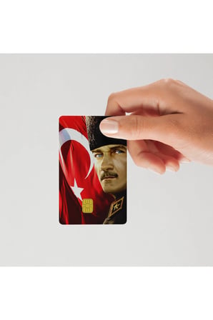 Atatürk 2li Özel Tasarımlı Kart Kaplama Sticker set1