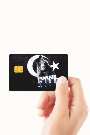 Bozkurt 4'lü Set Kredi/Banka Kart Kaplama Sticker