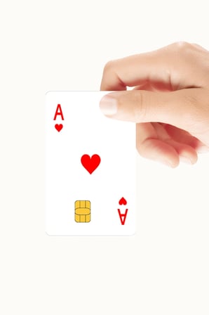İskambil Maça Kupa As 4'lü Set Kredi/Banka Kart Kaplama Sticker