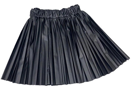 Kız çocuk suni deri garson boy etek