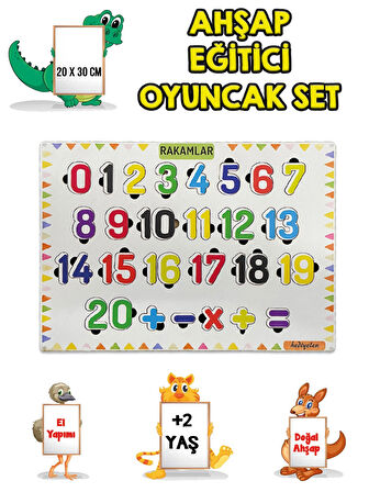 4 Lü Set Ahşap Eğitici Öğretici Oyuncak Puzzle Yapboz Söktak +2 Yaş Harfler-Sayılar