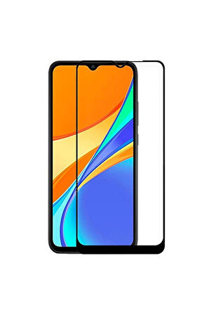 Xiaomi Redmi 9C Tam Kaplayan Çerçeveli Kırılmaz Temperli Ekran Koruyucu Cam