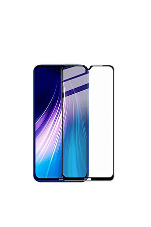 Xiaomi Redmi Note 8 Tam Kaplayan Çerçeveli Kırılmaz Temperli Ekran Koruyucu Cam
