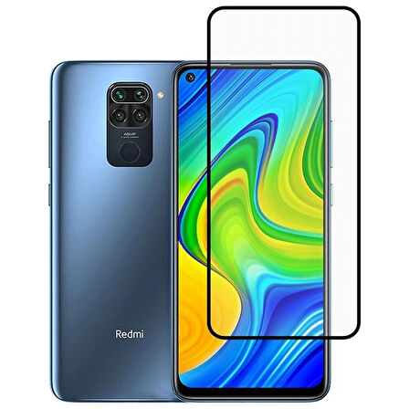 Xiaomi Redmi Note 9 Tam Kaplayan Çerçeveli Kırılmaz Temperli Ekran Koruyucu Cam