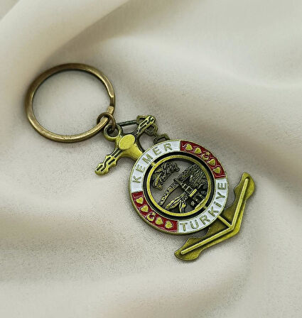 Metal Anahtarlık Ay Yıldız Kule Kalp Çanta Araba Cüzdan Süsü                   