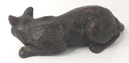 Reçine Kedi Biblo Heykel Dekoratif Tasarım Masa Üstü Dekor Süs