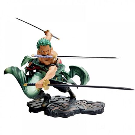 One Piece Anime 3DRoronoa Zoro Değişim Kafa Büyük Aciton Figür Oyuncak 20 cm