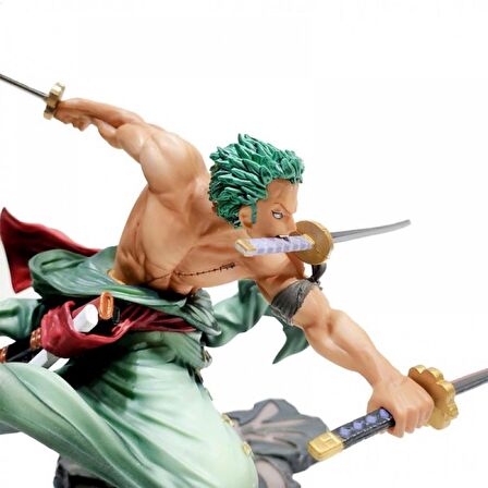 One Piece Anime 3DRoronoa Zoro Değişim Kafa Büyük Aciton Figür Oyuncak 20 cm