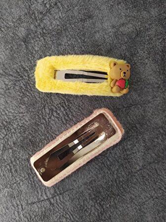 Sevimli Ayıcık Toka Renkli Tokalar Kız Çocuk Saç Aksesuarları 