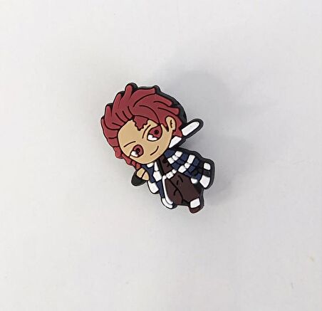 1 Adet Silikon Demon Slayer Tanjiro Kamado Figür Tekli Terlik Süsü Aksesuar