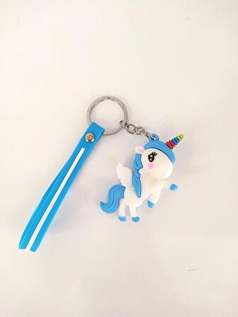 Unicorn Silikon Anahtarlıklar Kadın Sevimli Çizgi Film Bebeği Araba Anahtarlık Çanta Kolye Telefon Süsü 