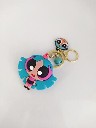 Powerpuff Girls Silikon Karikatür Anahtarlık Çanta Süsü Oyuncak 