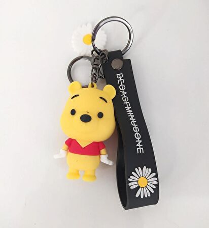 Sevimli Winnie Ayı Silikon Anahtarlık Çanta Süsü Oyuncak Aksesuar 