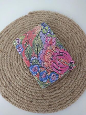 Ayna Cep Çanta Makyaj Aynası Büyüteç Desenli Dikdörtgen Ayna