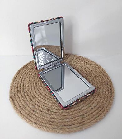 Ayna Unicorn Tek Boynuzlu At Desenli Cep Çanta Makyaj Aynası Büyüteç Desenli Dikdörtgen Ayna 13610