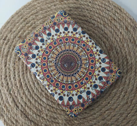 Ayna Cep Çanta Makyaj Aynası Büyüteç Desenli Dikdörtgen Ayna 13616