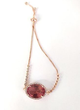 Bileklik Rose Gold Sultanit Zultanit Renk Değiştiren Taş Bukalemun Zirkon Ayarlanabilir Asansörlü Bileklik 14056
