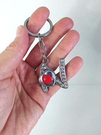 Anahtarlık Harf Kalp Anahtarlık Çanta Araba Cüzdan Süsü Aksesuar 