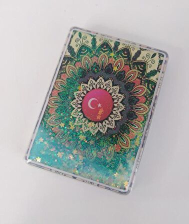 Ayna Cep Çanta Seyehat Aynası Sulu Pullu Makyaj Kozmetik Büyüteç Kompakt     