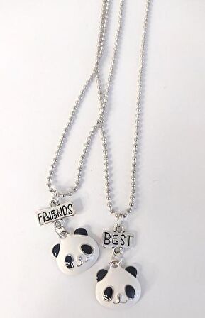 Kolye Best Friend Arkadaşlık Çift Panda Kolye Bijuteri Takı Aksesuar 
