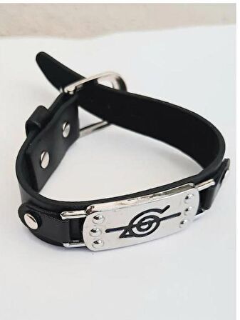 Naruto Cosplay Aksesuarları Suni Deri Sembol Bilezik Bileklik  