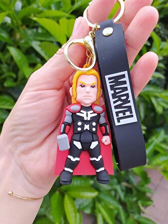 Anahtarlık Avengers Marvel Thor Silikon Anahtarlık Çanta Süsü Karakter Figür Oyuncak Aksesuar 