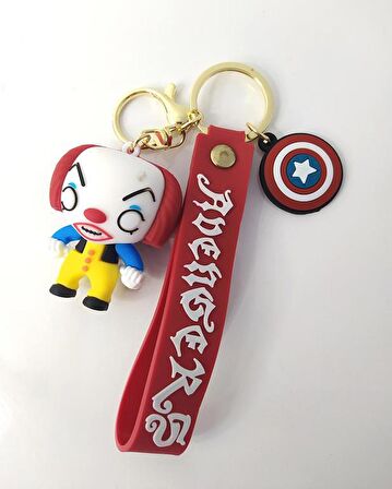 Anahtarlık Halloween Cadılar Bayramı Palyaço Silikon Anahtarlık Çanta Süsü Karakter Figür Oyuncak Aksesuar 14512