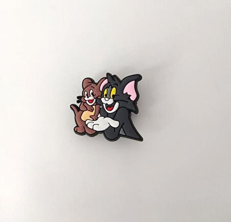 Terlik Ayakkabı Sandalet Tokası Tom Ve Jerry 1 Adet Silikon Kız Erkek Aksesuar Hediye  