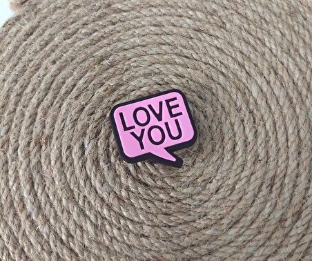 Terlik Ayakkabı Sandalet Tokası Love You 1 Adet Silikon Kız Erkek Aksesuar Hediye  